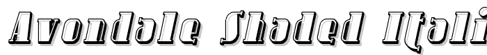 Avondale Shaded Italic font